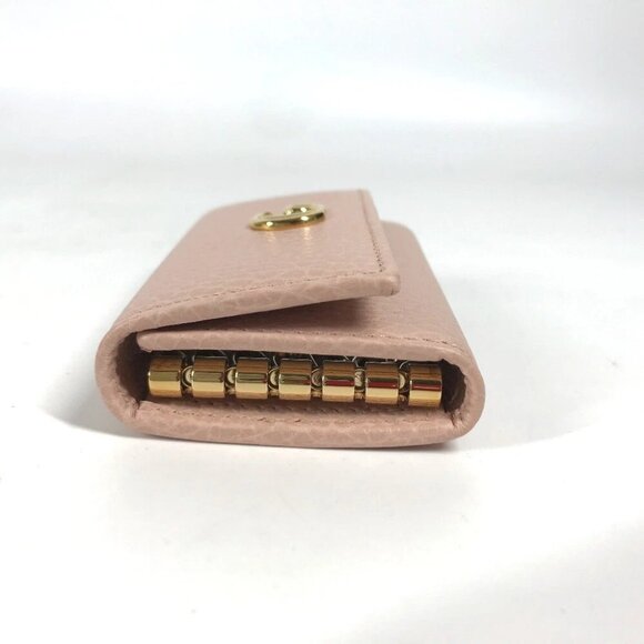 GUCCI 456118 GG Marmot Double G 6-Ring Key Case Leather pink - Picture 12 of 14